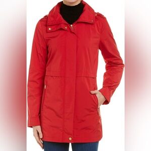 Cole Haan Women's Vibrant Red Trench Coat